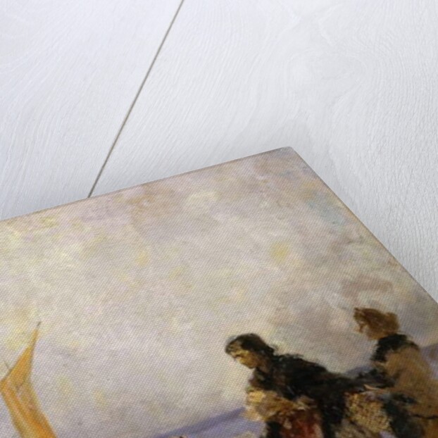 On the Quay at Chioggia; Sul molo di Chioggia by Mose Bianchi