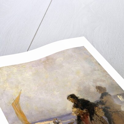 On the Quay at Chioggia; Sul molo di Chioggia by Mose Bianchi