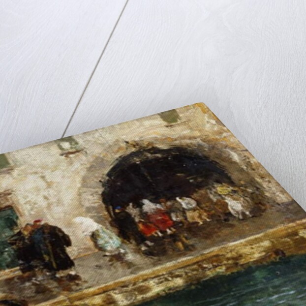 A Boy in a Boat in a Canal by Mose Bianchi