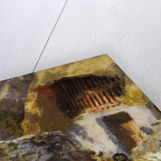 Girls Driving Animals to a Barn by Mose Bianchi