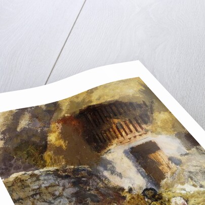 Girls Driving Animals to a Barn by Mose Bianchi