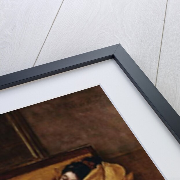 A Girl with a Japanese Fan Asleep on a Sofa, by Alfred Emile Stevens