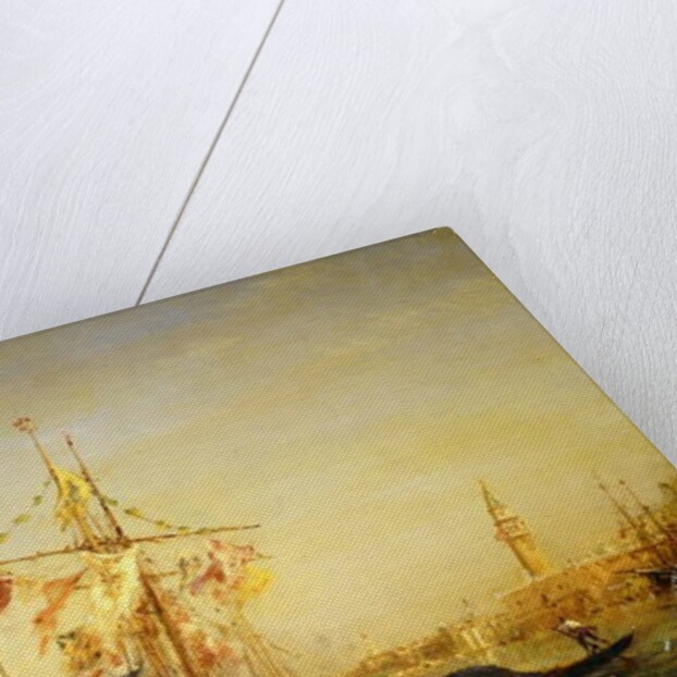 The Bacino Venice with Shipping by Felix Ziem