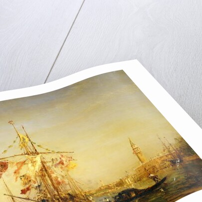 The Bacino Venice with Shipping by Felix Ziem