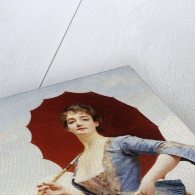 A Lady with a Parasol by Gustave Jacquet