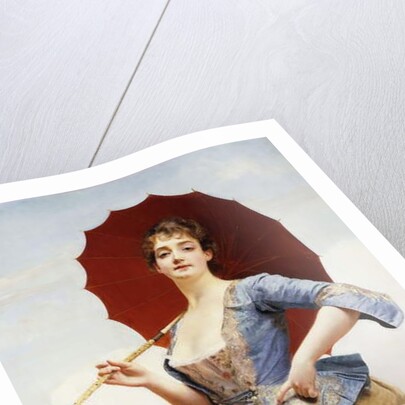 A Lady with a Parasol by Gustave Jacquet