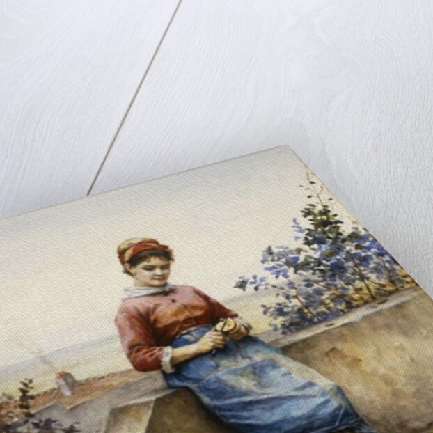 Peeling an Apple, 1884 by Daniel Ridgway Knight