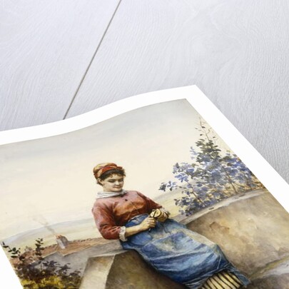 Peeling an Apple, 1884 by Daniel Ridgway Knight