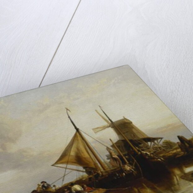 A Scene Near Monnikendam on the Zuyder Zee by William Clarkson Stanfield