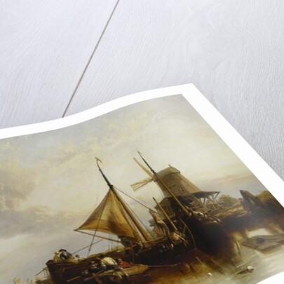 A Scene Near Monnikendam on the Zuyder Zee by William Clarkson Stanfield