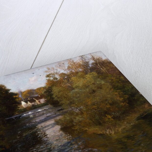 A French River Landscape by Fritz Thaulow