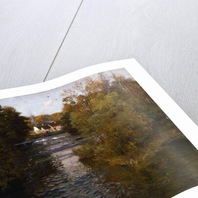 A French River Landscape by Fritz Thaulow