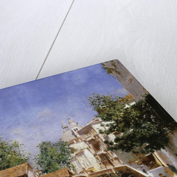 A Venetian Canal Scene by Rubens Santoro