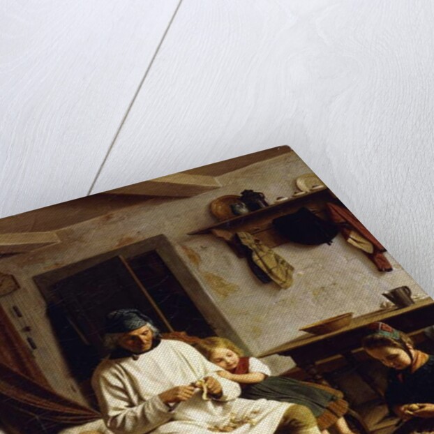 Family Chores, 1859 by Friedrich Edouard Meyerheim