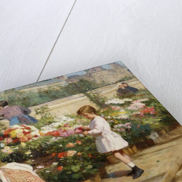 The Flower Market by the Seine by Victor Gabriel Gilbert