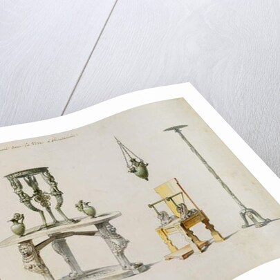 Differents Vases, Furniture, Altars and Tripods Discovered at Herculaneum by Pierre-Adrien Paris