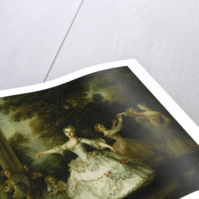 Mademoiselle Salle as Venus with the Three Graces by Nicolas Lancret