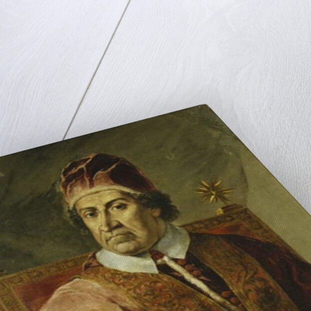 Portrait of Pope Clement XI, Seated Half Length, Wearing Papal Robes, Holding a Letter by Pier Leone Ghezzi