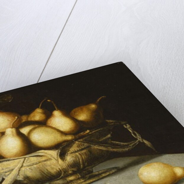 Pears in a Bowl on a Stone Plinth by Antonio Mohedano