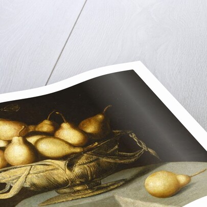 Pears in a Bowl on a Stone Plinth by Antonio Mohedano
