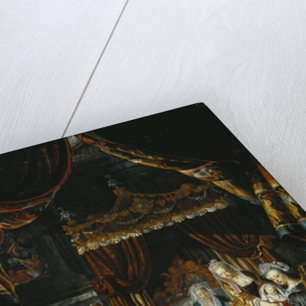 A Sumptuous Interior with a Family Celebrating the Birth of a Child by Matthys Naiveu