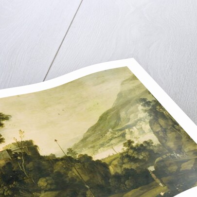 A Mountainous River Landscape with a Scene from the Life of William Tell by Paul Brill or Bril