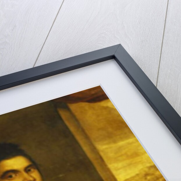 Portrait of a Gentleman, Standing Three-Quarter Length, Wearing an Elaborately Embroidered Costume, Before a Window, a Landscape Beyond by Domenico Robusti Tintoretto