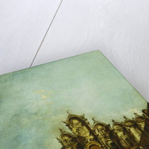 The Loggia Erected in Campo San Zanipolo, Venice, in Front of the Scuola di San Marco for the Benediction of Pope Pius VI in 1782, by Francesco Guardi