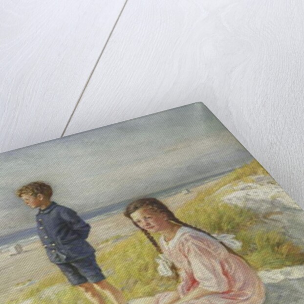 Erik, Else, Ove and Birthe Schultz on a Beach, 1919 by Gabriel Oluf Jensen