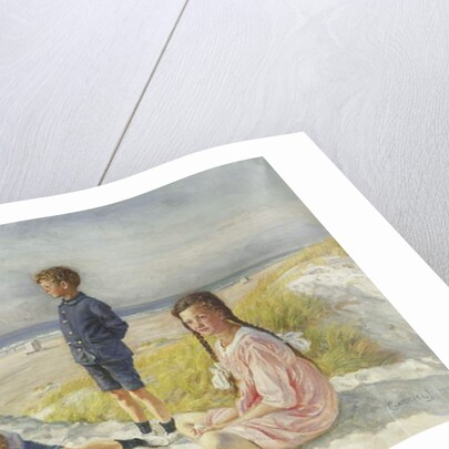 Erik, Else, Ove and Birthe Schultz on a Beach, 1919 by Gabriel Oluf Jensen