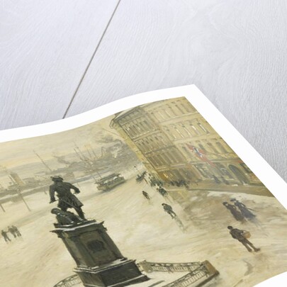 The Statue of Tordenskiold Facing Piperviken, Oslo Harbour, 1906 by Paul Fischer