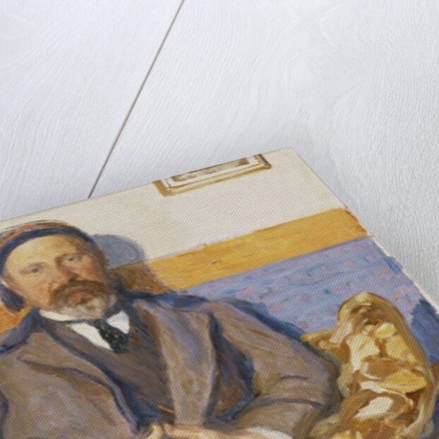 A Portrait of the Artist's Husband George Pauli Seated on a Sofa by Hanna Pauli