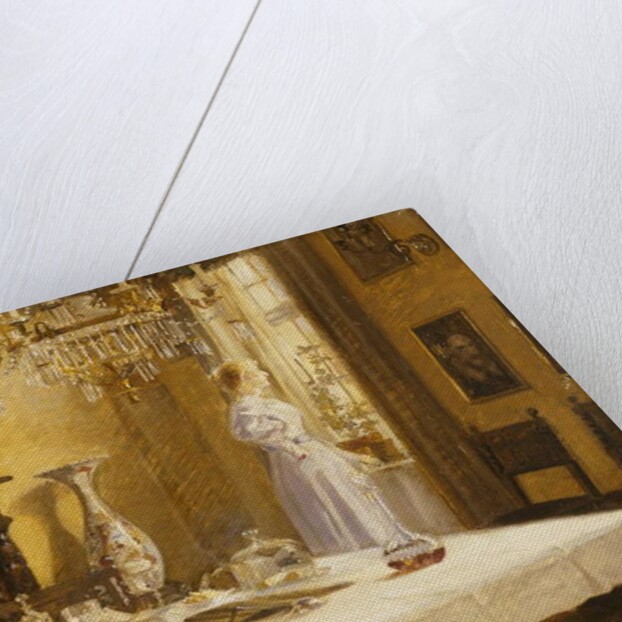 The Late Arrival, 1894 by Hans Nikolaj Hansen