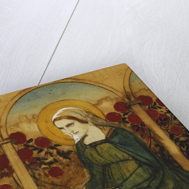 The Virgin Mary in the Rosegarden; Jungfru Maria i Rosengard by Albert Gustaf Aristides Edelfelt