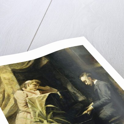 At the Piano, 1891 by Emma Sparre