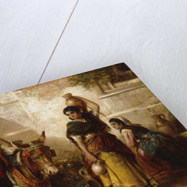 A Chat at the Fountain, Seville by Thomas Kent Pelham