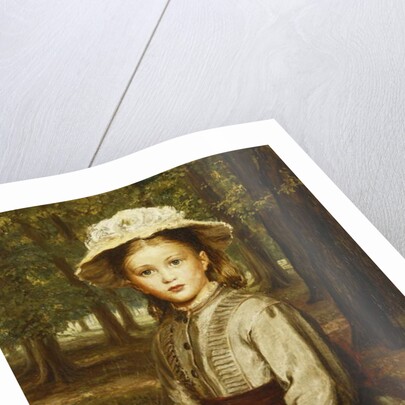 A Young Girl Playing with a Hoop by Frederick Bacon Barwell