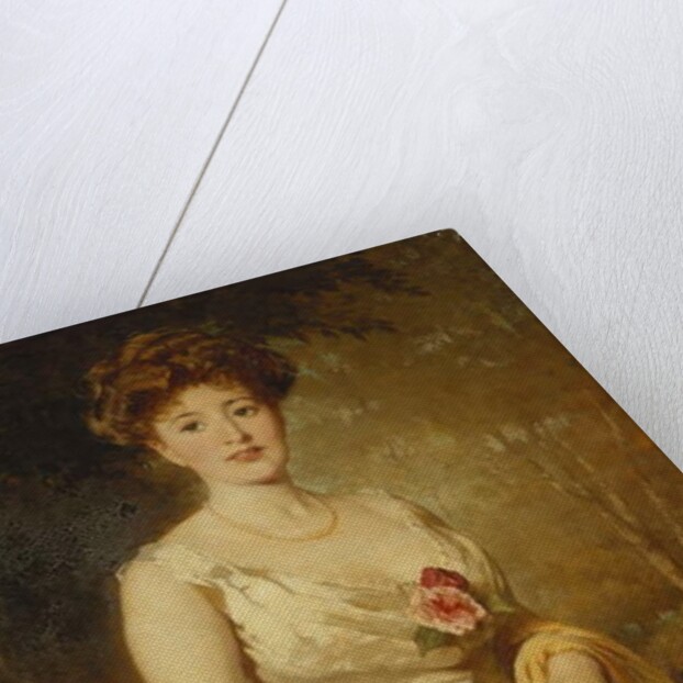 Portrait of a Lady in a White Dress, 1909 by George Elgar Hicks