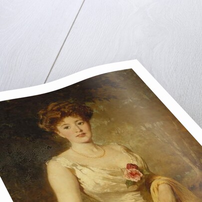 Portrait of a Lady in a White Dress, 1909 by George Elgar Hicks