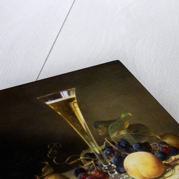 Still Life with a glass of champagne, 1855 by Johann Wilhelm Preyer