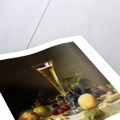 Still Life with a glass of champagne, 1855 by Johann Wilhelm Preyer