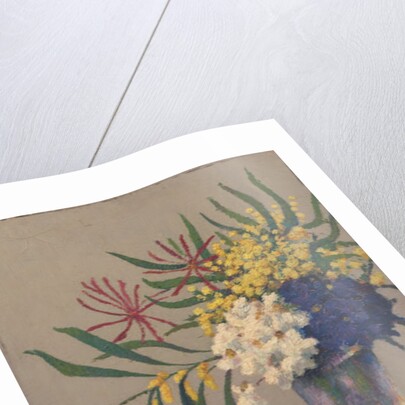 Still Life with Flowers and an Orange by Felix Elie Tobeen