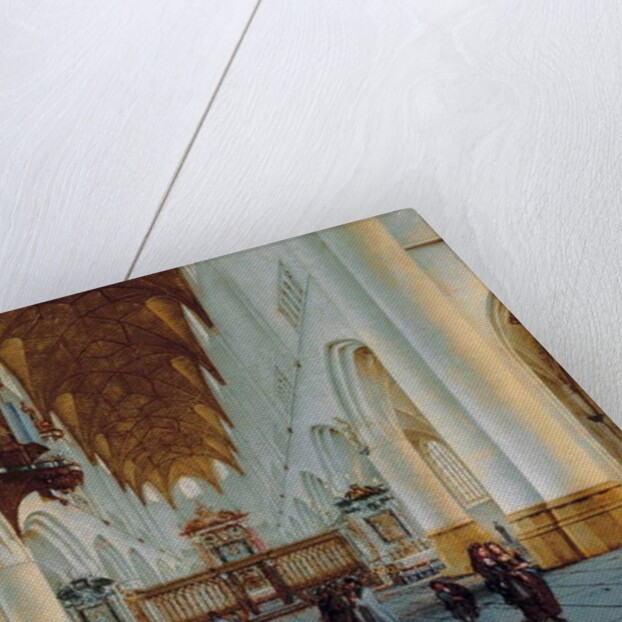 The interior of St. Bavo's, Haarlem by Isaak Nickelen