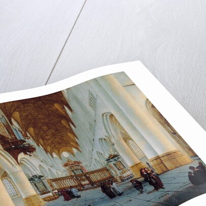 The interior of St. Bavo's, Haarlem by Isaak Nickelen