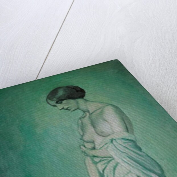 Bather in profile, effect of green and pink, 1918 by Felix Edouard Vallotton