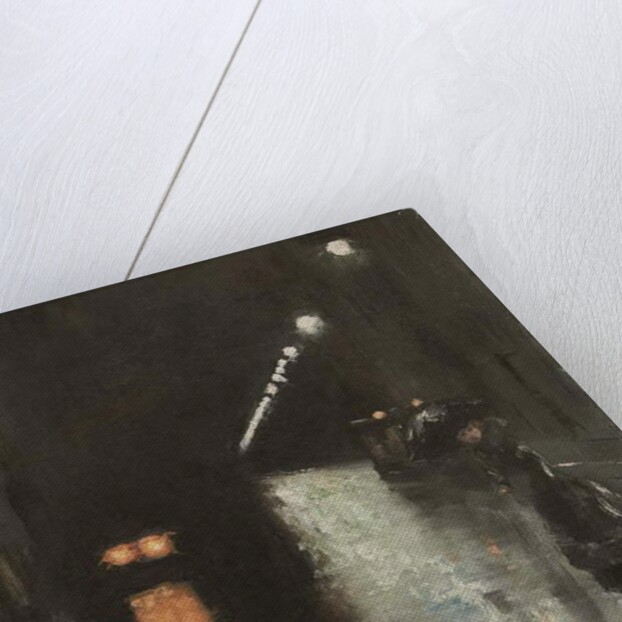 Street scene in Berlin at night, c.1920 by Lesser Ury