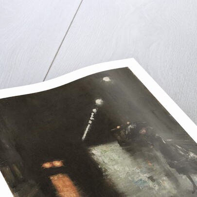 Street scene in Berlin at night, c.1920 by Lesser Ury