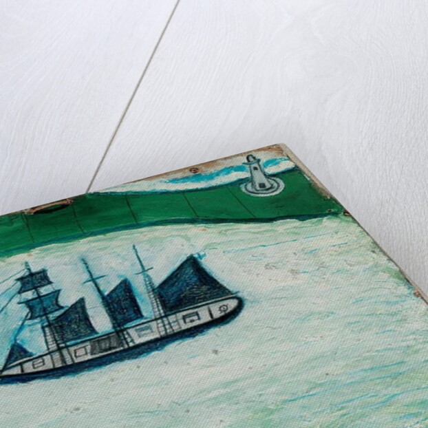 Ship and lighthouse, c.1925 by Alfred Wallis