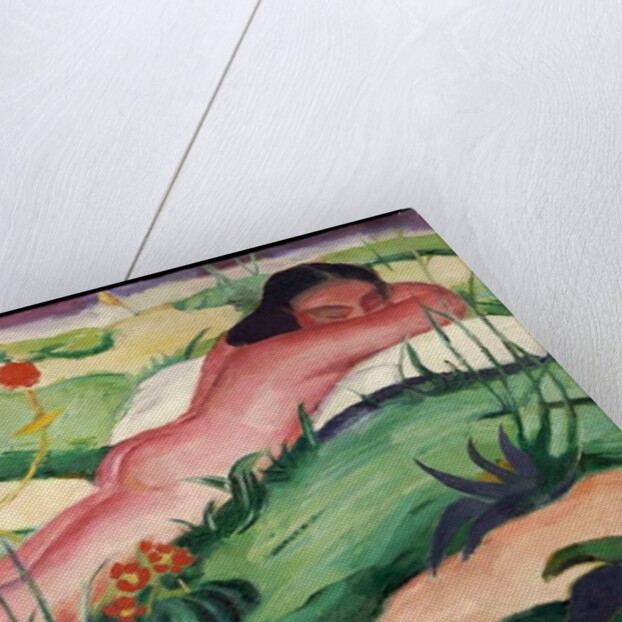 Nude Lying in the Flowers, 1910 by Franz Marc