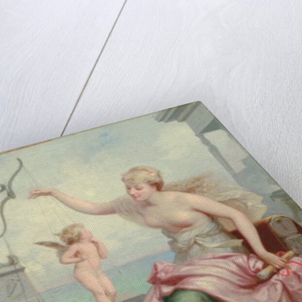 Weighing Cupid Against a Butterfly by Henri Pierre Picou